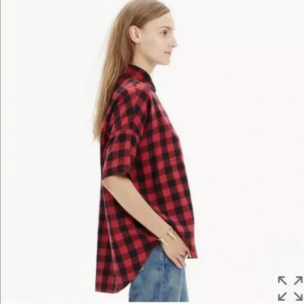 Madewell Plaid Flannel Courier Shirt Buffalo Plaid - Picture 3 of 5